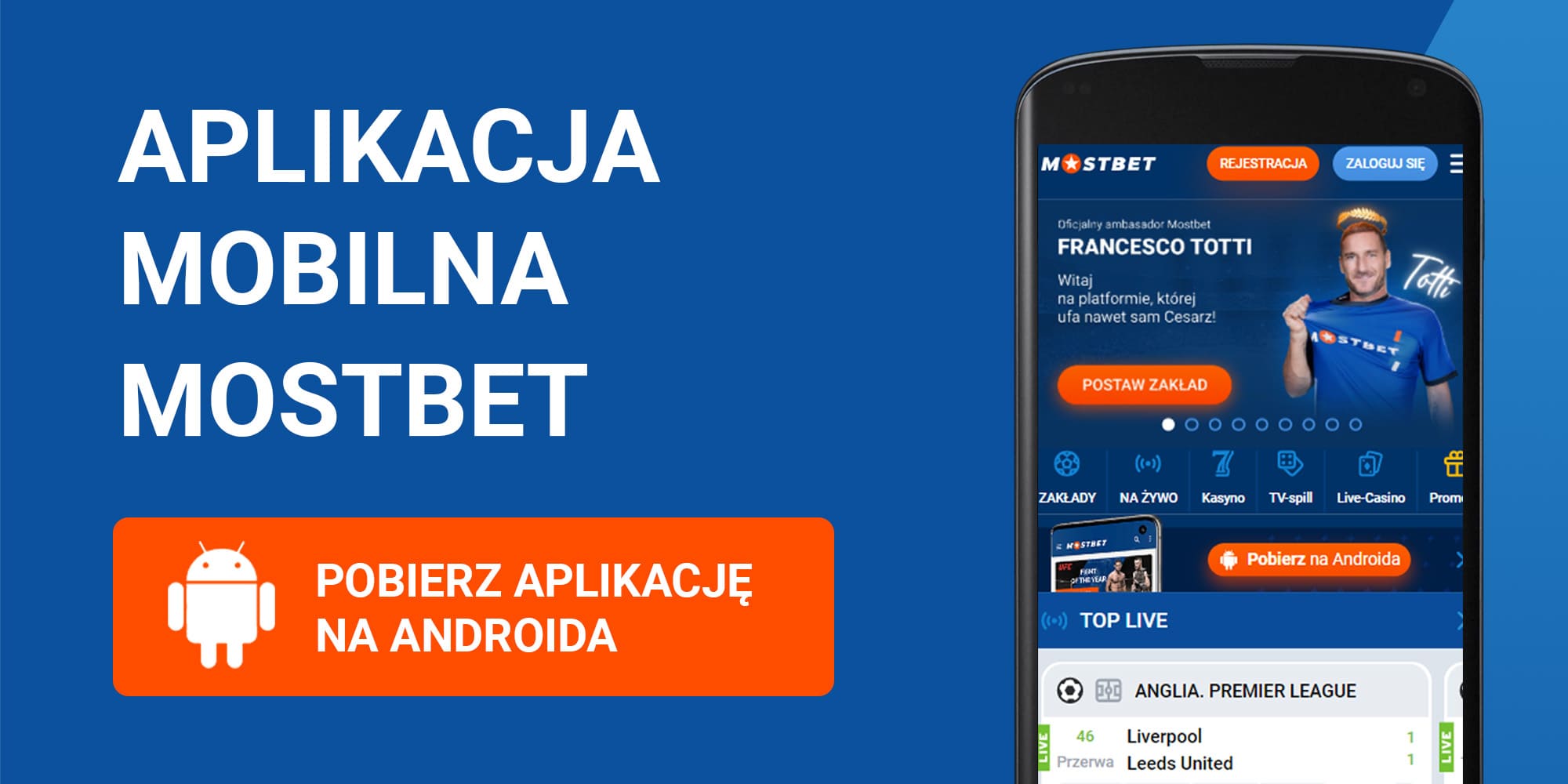 MostBet aplikacja Android