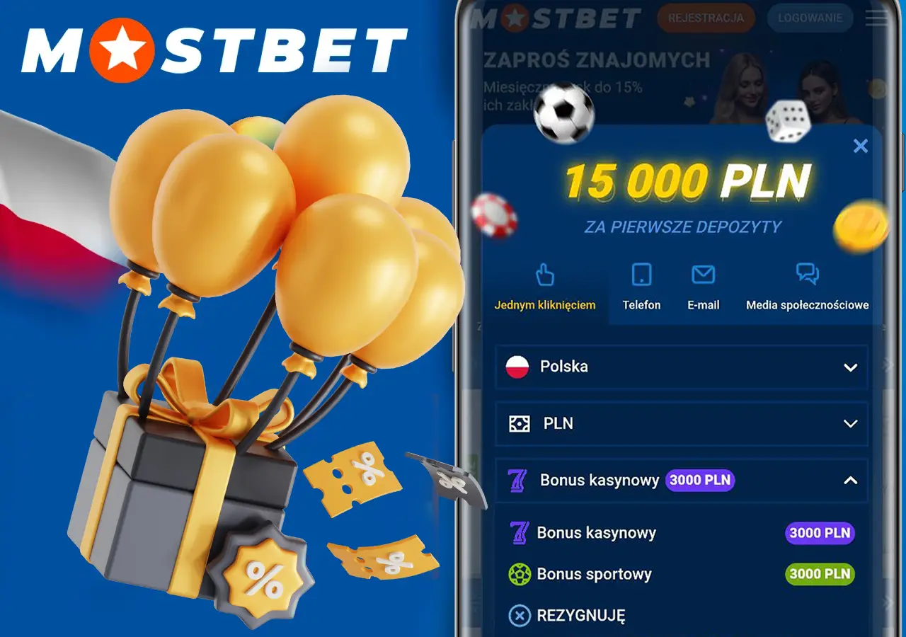 Zarejestruj się i odbierz bonus powitalny w Mostbet