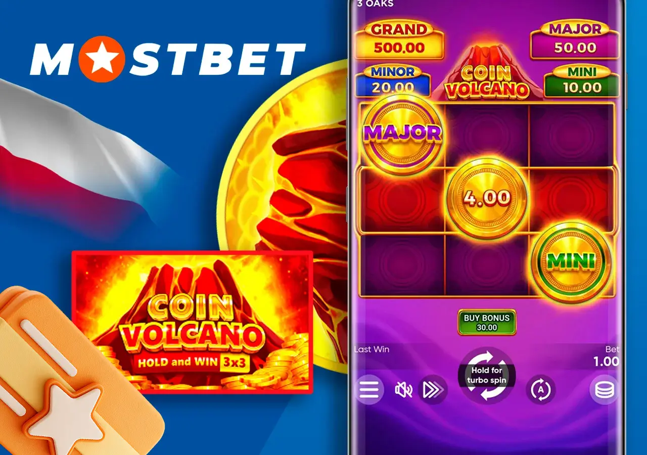 Zagraj w Coin Volcano na Mostbet i otrzymaj bonus powitalny