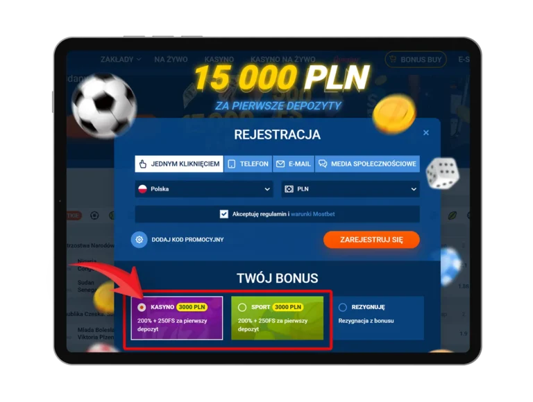 MostBet rejestracja -krok 5